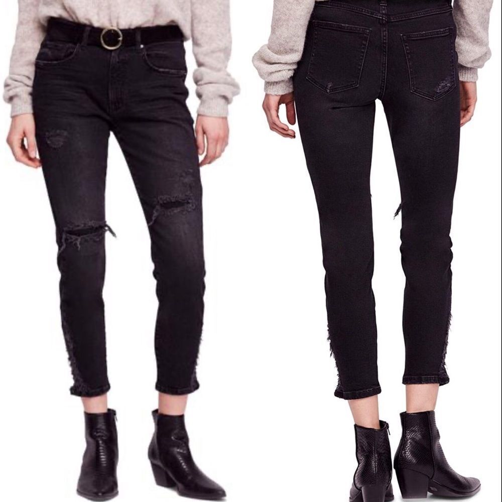 NWT free people super distressed skinny ankle‎ jean